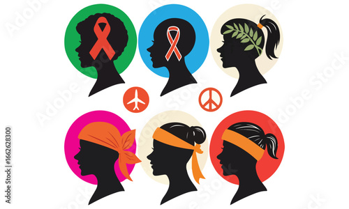 Diverse Health Awareness and Medical Icons Collection