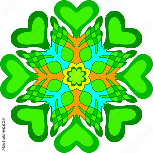 Colorful Floral Mandala Pattern Background 005