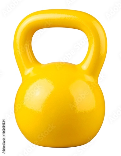 Yellow kettlebell