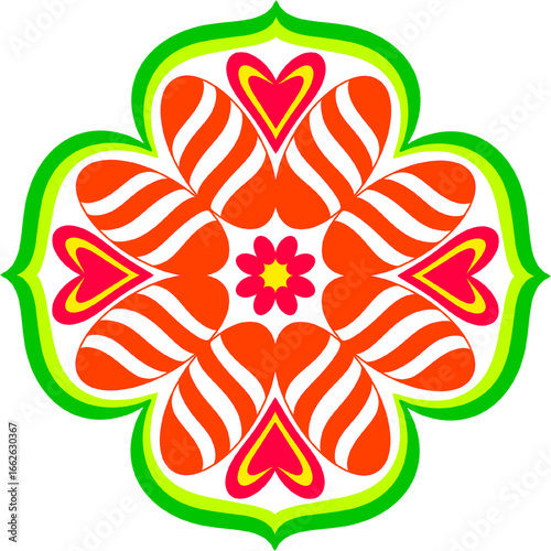 Colorful Floral Mandala Pattern Background 005