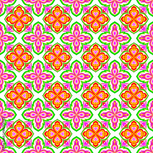 Colorful Floral Mandala Pattern Background 005