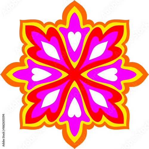 Colorful Floral Mandala Pattern Background 005