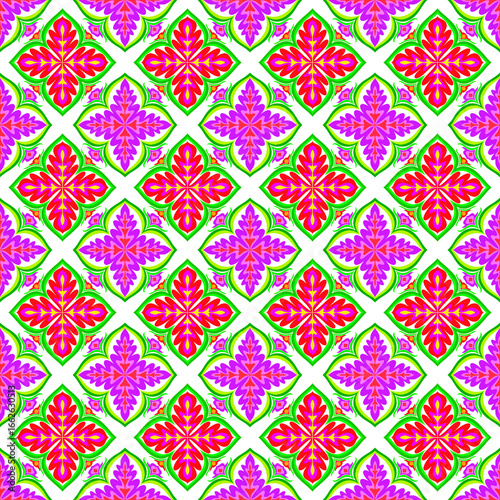 Colorful Floral Mandala Pattern Background 005