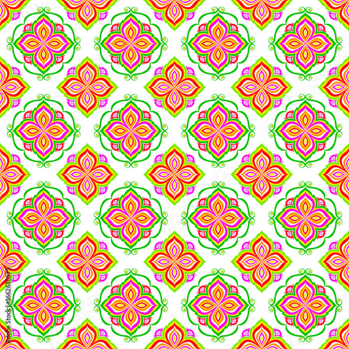 Colorful Floral Mandala Pattern Background 005