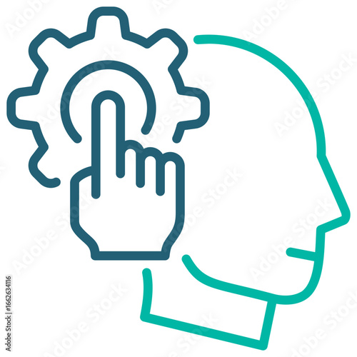 Manipulation Outline Blue Icon