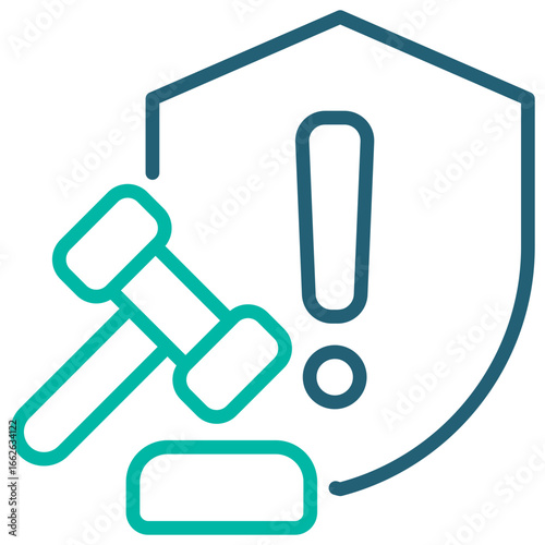 Enforcement Outline Blue Icon