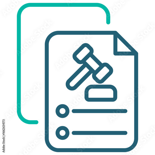 Law Outline Blue Icon