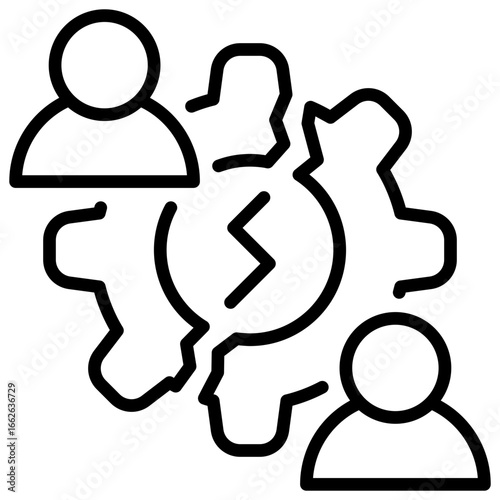 Conflict Of Interest Outline Icon