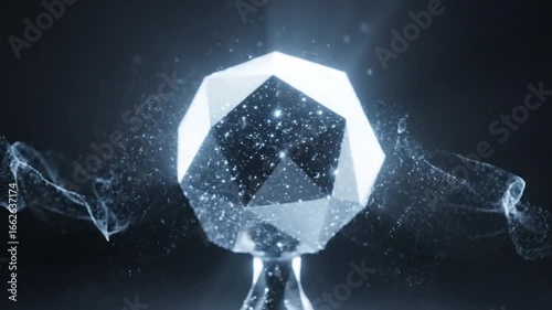 Crystalline Structure - Abstract Geometric Animation.