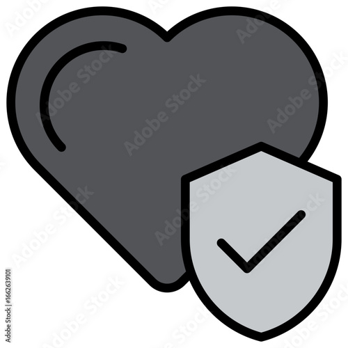 Trust Grey Icon Editable Stroke