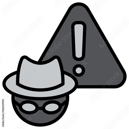 Fraud Grey Icon Editable Stroke