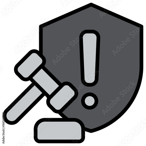 Enforcement Grey Icon Editable Stroke