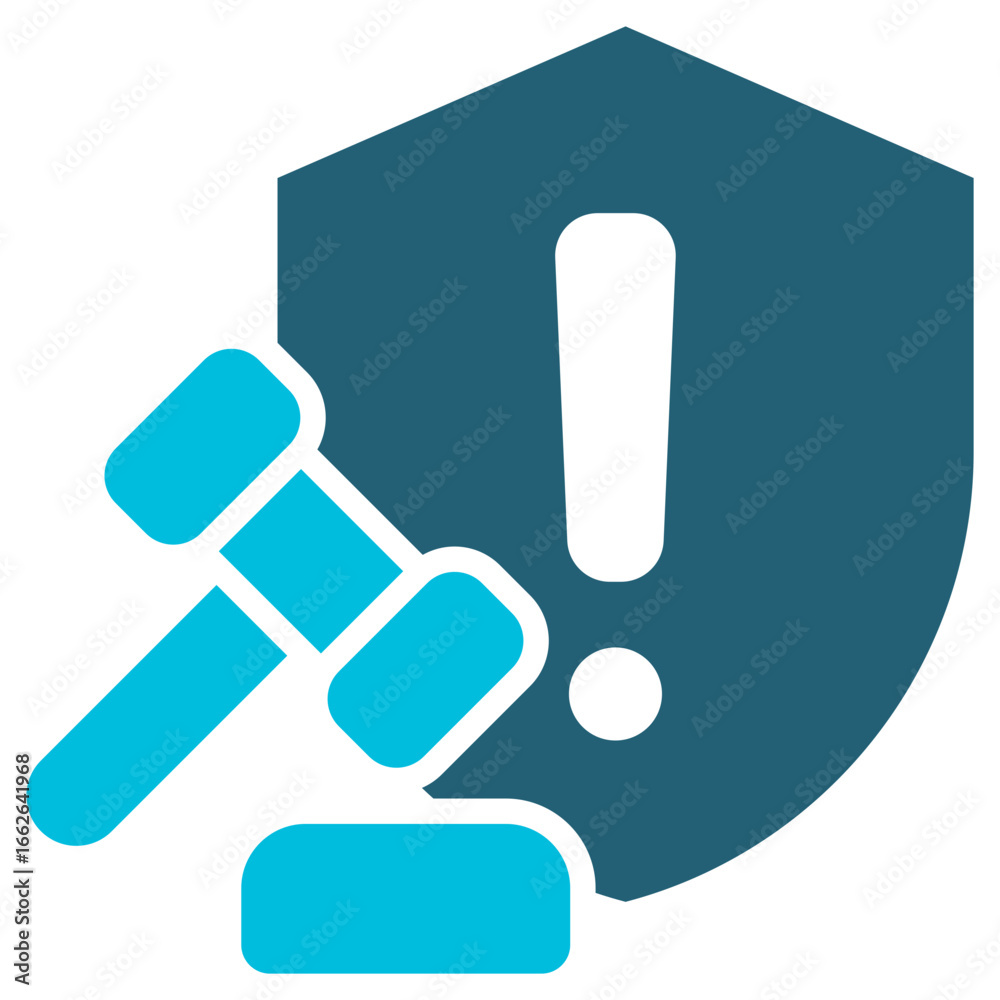 Enforcement Glyph Blue Icon Enforcement Glyph Blue Icon