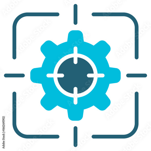 Accuracy Glyph Blue Icon