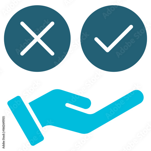 Ethics Glyph Blue Icon