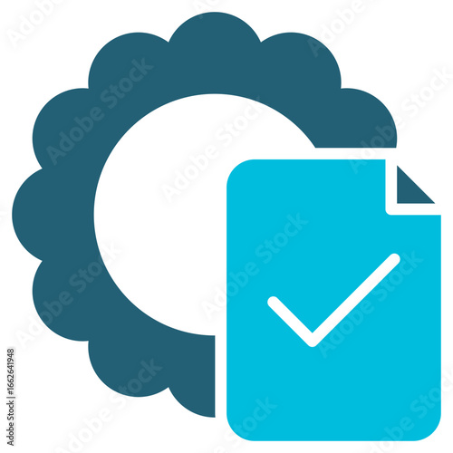 Compliance Glyph Blue Icon
