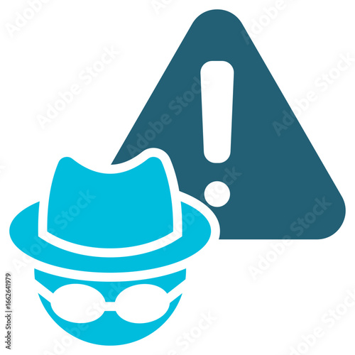 Fraud Glyph Blue Icon