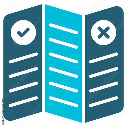 Rules Glyph Blue Icon