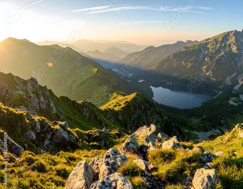 Breathtaking Mountain View with Serene Lake and Morning Light
