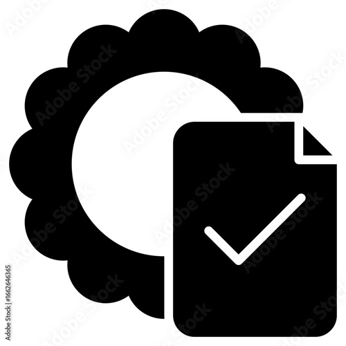Compliance Glyph Black Icon