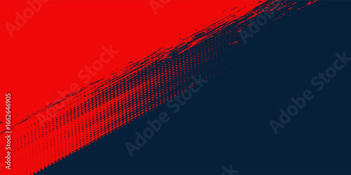 Gradient texture background grid pattern blue red halftone dots. Pop dot comic sport style. vector ilustration