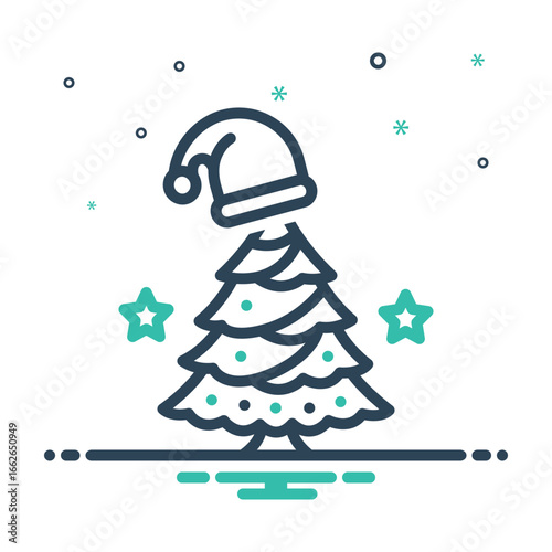 Mix icon for christmas