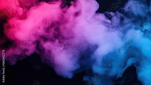 Abstract smoke swirls in vibrant pinks and blues