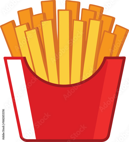 French fries in a red box