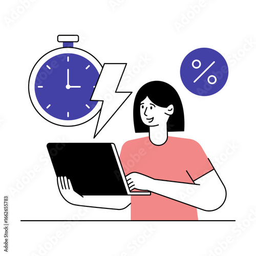 Illustration Time Discount Finance