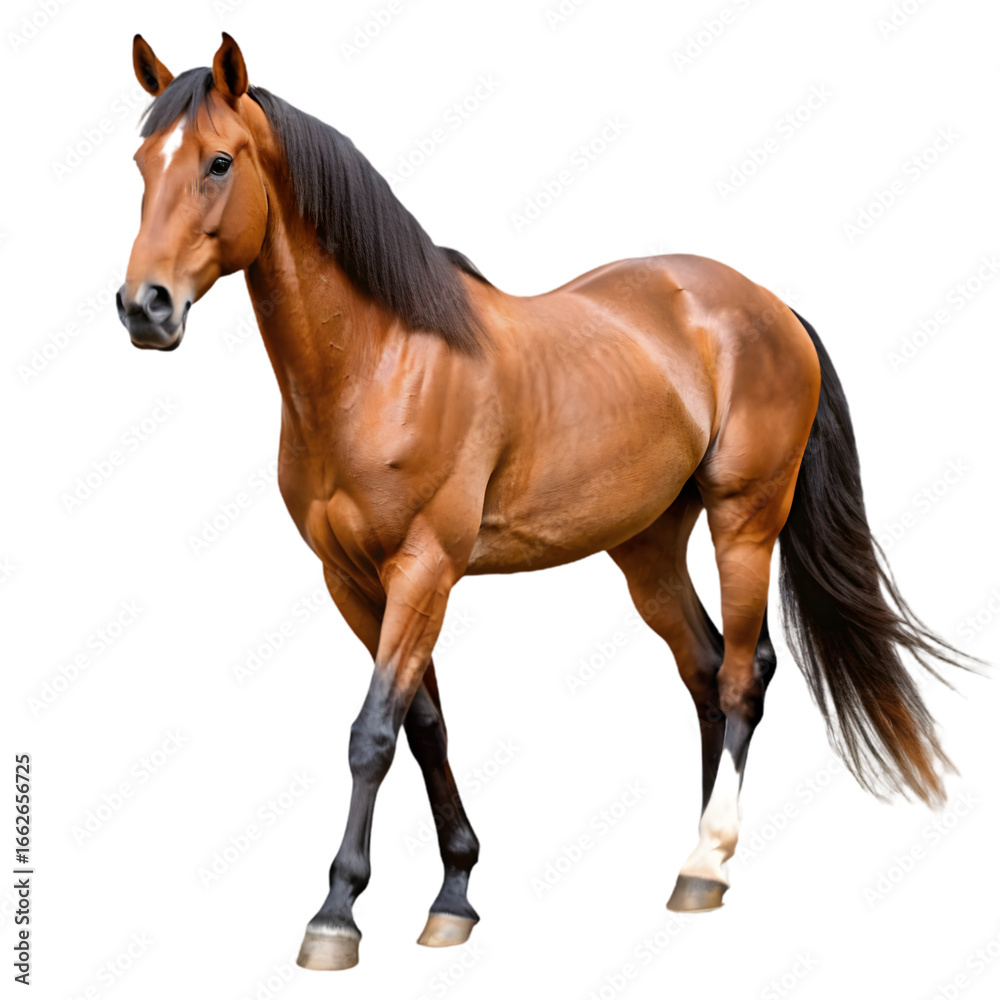 Obraz premium Horse isolated equestrian animal PNG icon isolated with transparent background