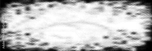 Halftone faded gradient texture. Grunge halftone grit background. White and black sand noise wallpaper. Retro pixilated vector backdrop