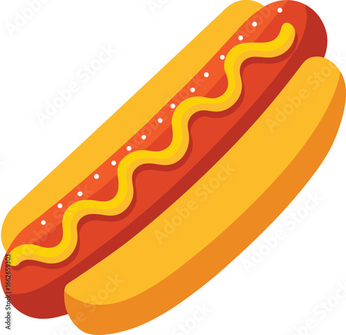 Hot dog with mustard