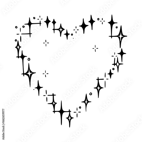 sparkling heart shape