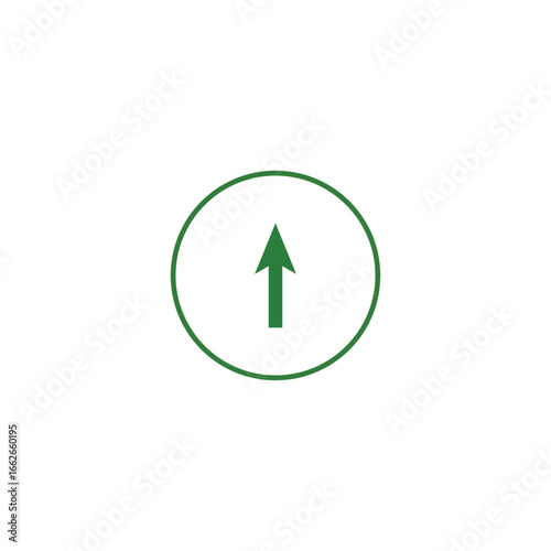 Free Download Green arrow pointing upward inside a circle - GFXLoad