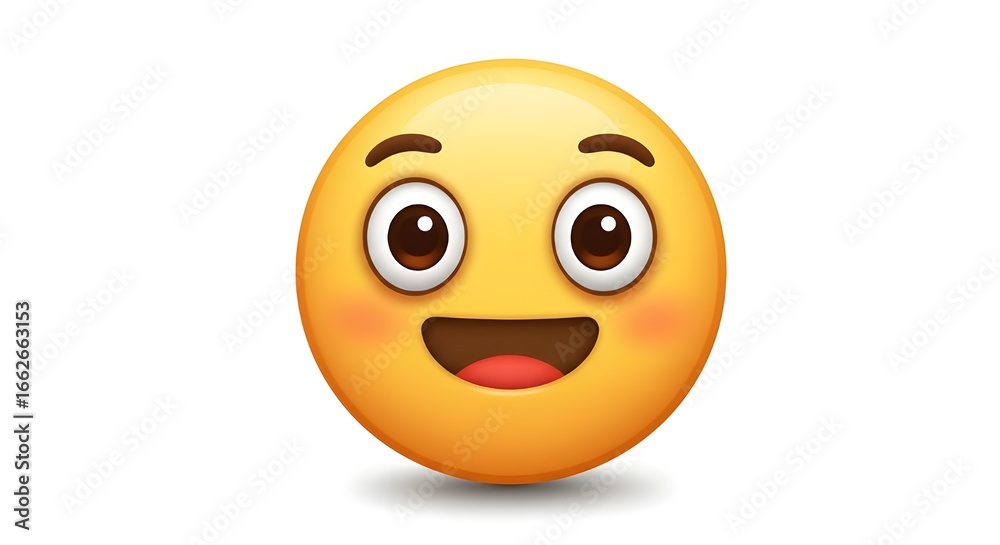 Fototapeta premium Cartoon emoji icon with transparent background