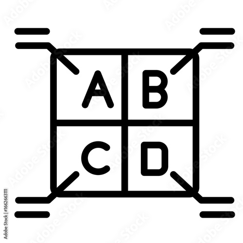 Market Segment  Icon Element For Design