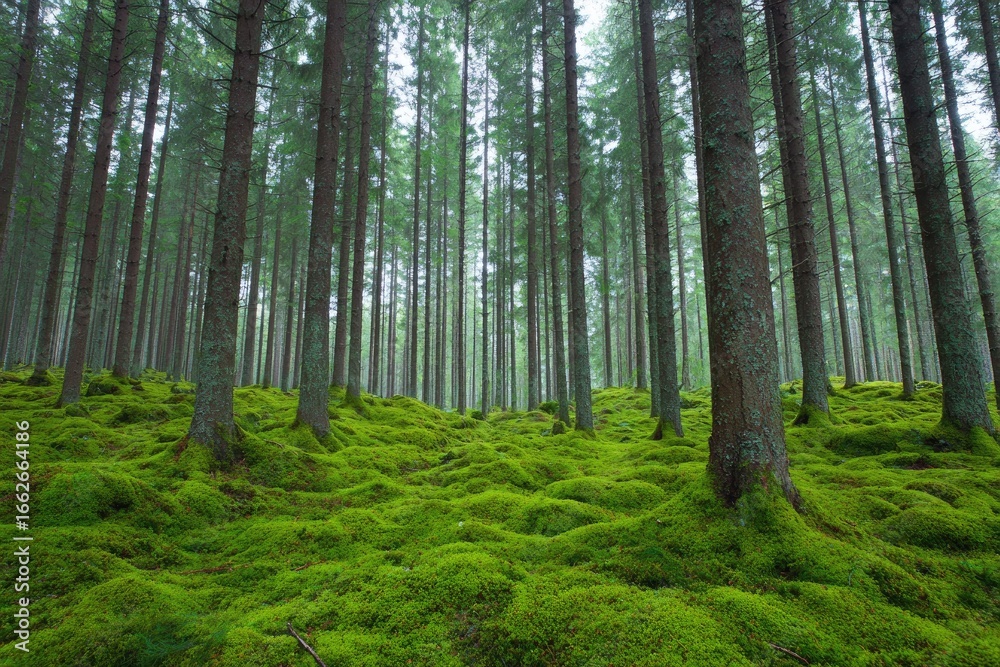 Fototapeta premium Forest Canopy and Mossy Floor