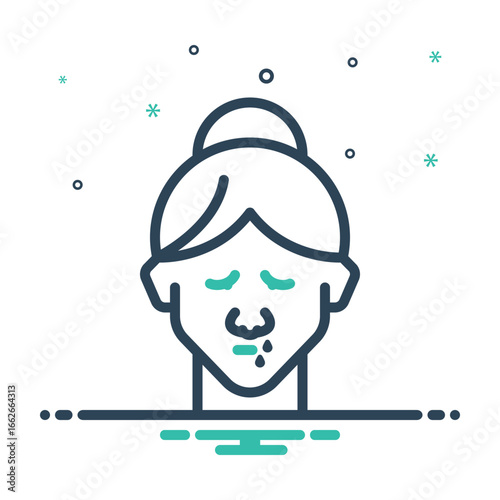 Mix icon for runny nose