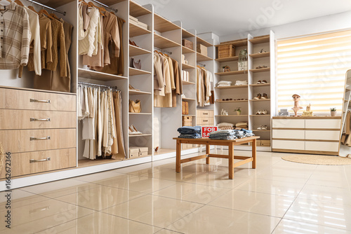 Interior of boutique with s...