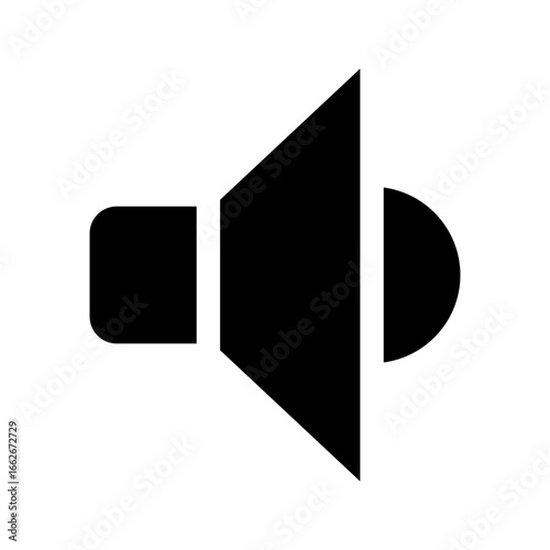 Speaker Icon – Solid Audio Sound Volume Vector Illustration.