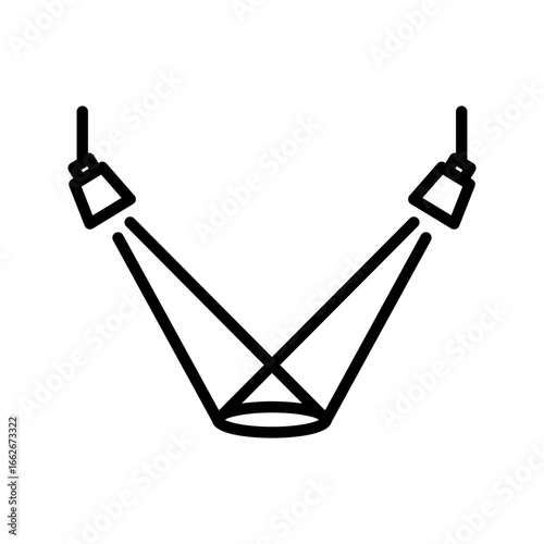 Stage Spotlight Icon – Lighting Equipment Line Vecto.