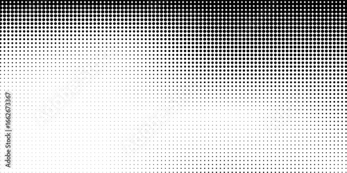 Grunge halftone gradient background. Faded grit noise texture. White and black sand wallpaper. Retro pixelated backdrop. Anime or manga style comic overlay. Vector graphic design textured template