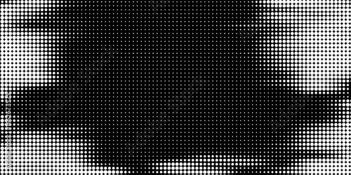 Grunge halftone gradient background. Faded grit noise texture. White and black sand wallpaper. Retro pixelated backdrop. Anime or manga style comic overlay. Vector graphic design textured template