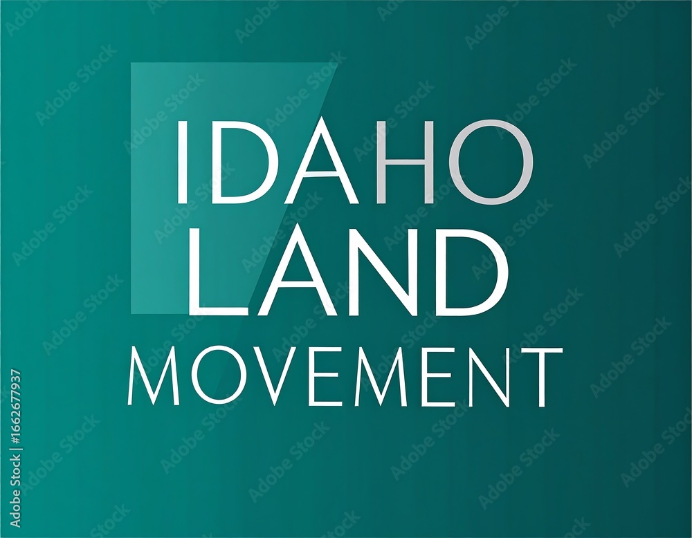 Obraz premium Teal logo with text Idaho Land Movement