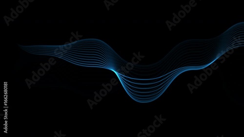 flowing neon blue curved lines background creating futuristic motion with elegant abstract design