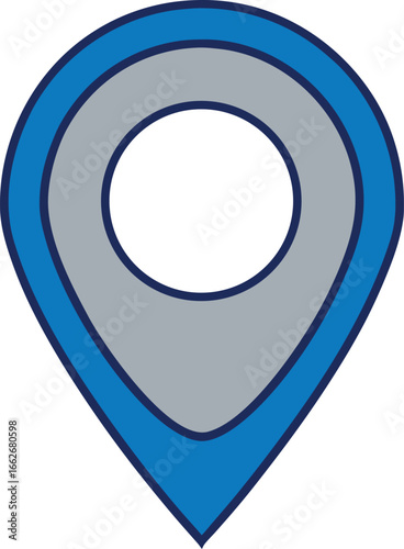 Free Download Blue Location Pointer: A vivid blue location pointer indicating direction and placement on an interactive map for clear information retrieval and route guidance.  - GFXLoad