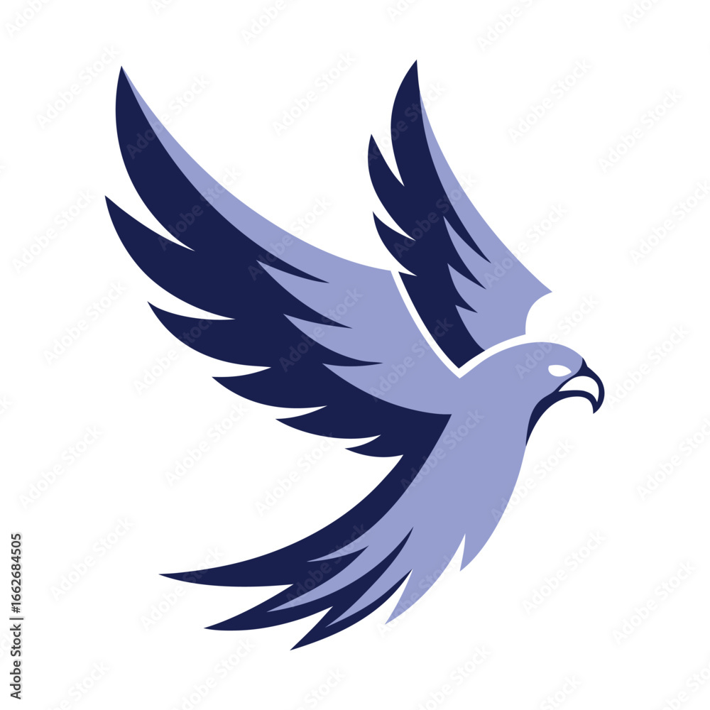 Obraz premium Eagle Flying Speed Logo White Background Vector Illustration