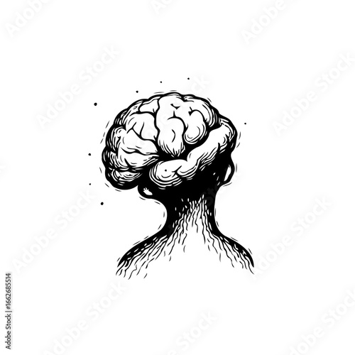 Abstract conceptualization representing human mind intricate thoughts psychological introspection