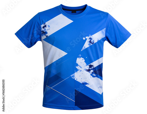 Firefly_Blue t shirt isolated on transparent background  )