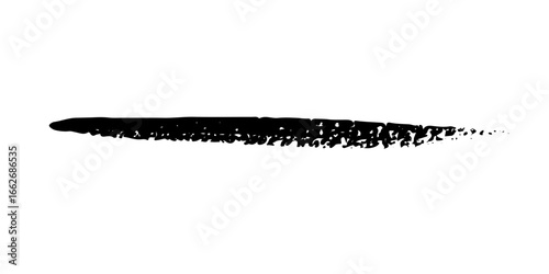 Permanent marker lines for underlining and highlight. Black marker stroke collection